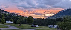 Herrliches Abendrot über unserem Camping